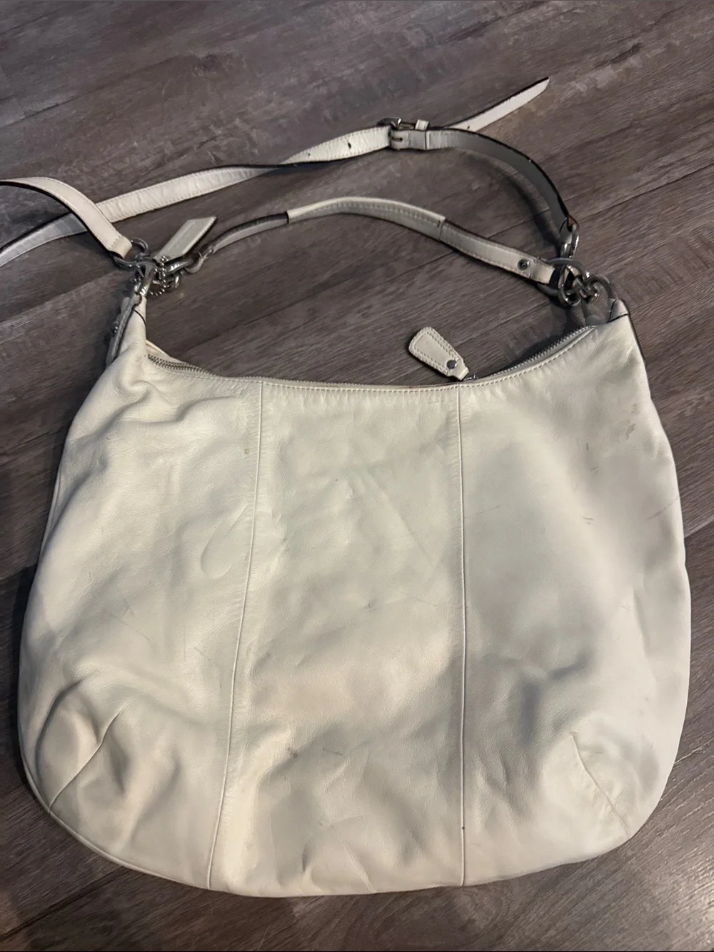 Coach Cream Leather Hobo Satchel